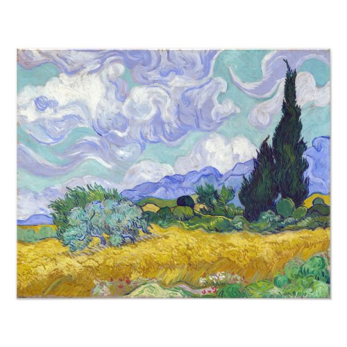 Vincent Van Gogh _ Wheat Field with Cypresses Photo Print
