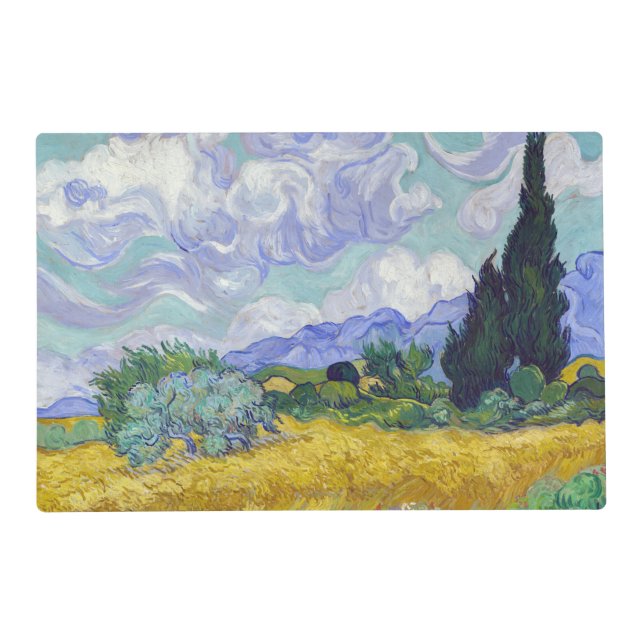 Vincent Van Gogh - Wheat Field with Cypresses Placemat (Front)