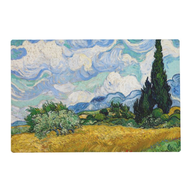 Vincent Van Gogh - Wheat Field with Cypresses Placemat (Front)