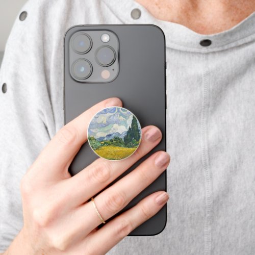 Vincent Van Gogh Wheat Field With Cypresses PopSocket