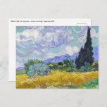 Vincent Van Gogh - Wheat Field with Cypresses Postcard<br><div class="desc">Wheat Field with Cypresses / Champ de ble avec cypres - Vincent Van Gogh,  September 1889</div>