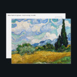 Vincent Van Gogh - Wheat Field with Cypresses Postcard<br><div class="desc">Wheat Field with Cypresses / Champ de ble avec cypres - Vincent Van Gogh,  July 1889</div>
