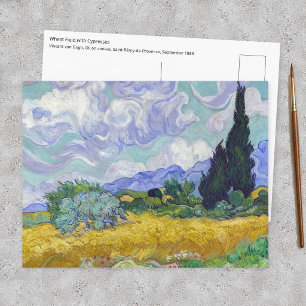 Vincent Van Gogh - Wheat Field with Cypresses Postcard