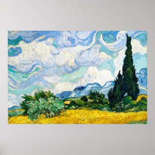 Vincent Van Gogh Wheat Field with Cypresses Poster