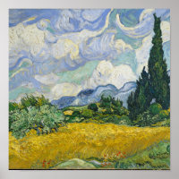 Vincent Van Gogh Wheat Field with Cypresses