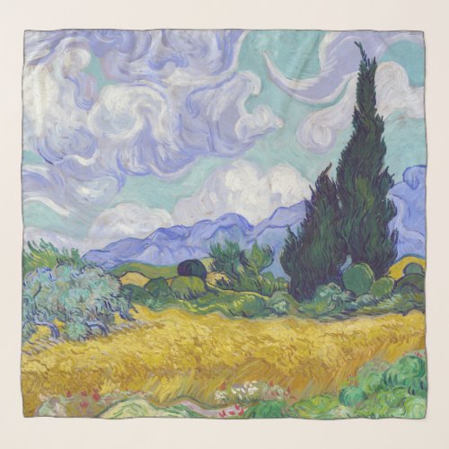 Vincent Van Gogh _ Wheat Field with Cypresses Scarf