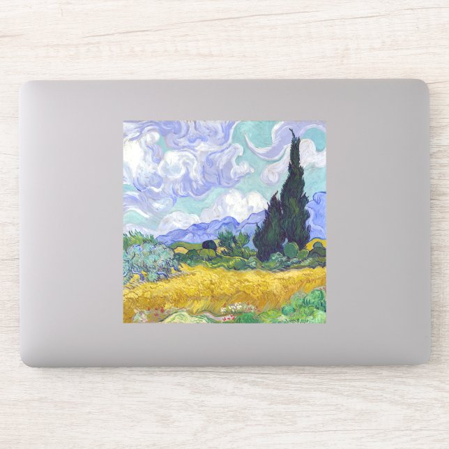 Vincent Van Gogh - Wheat Field with Cypresses Sticker (Computer)