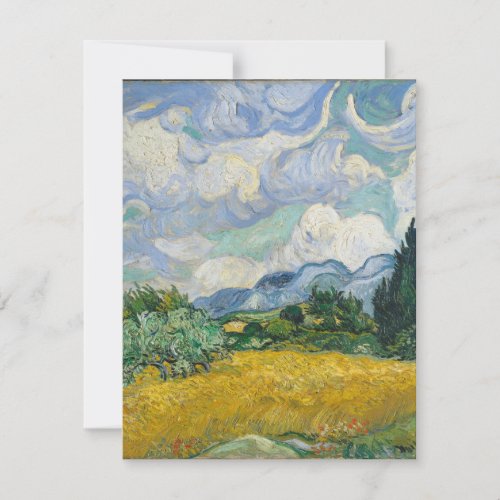 Vincent van Gogh _ Wheat Field with Cypresses Thank You Card