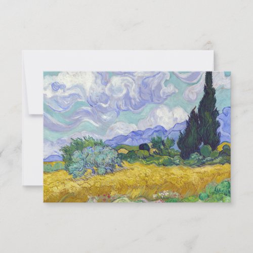 Vincent Van Gogh _ Wheat Field with Cypresses Thank You Card