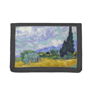 Vincent Van Gogh - Wheat Field with Cypresses Trifold Wallet