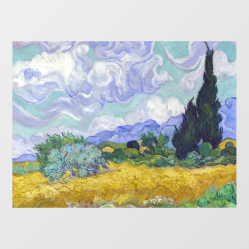 Vincent Van Gogh _ Wheat Field with Cypresses Window Cling