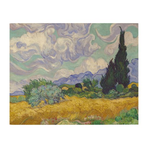 Vincent Van Gogh _ Wheat Field with Cypresses Wood Wall Art
