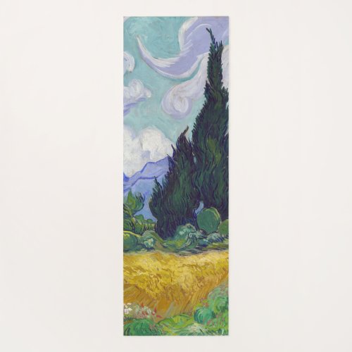 Vincent Van Gogh _ Wheat Field with Cypresses Yoga Mat