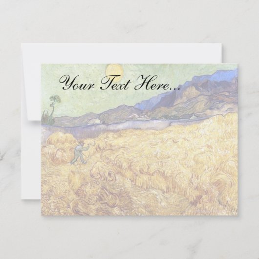 Vincent Van Gogh - Wheat Field With Reaper & Sun (Front)