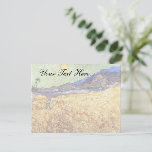 Vincent Van Gogh - Wheat Field With Reaper & Sun (Standing Front)