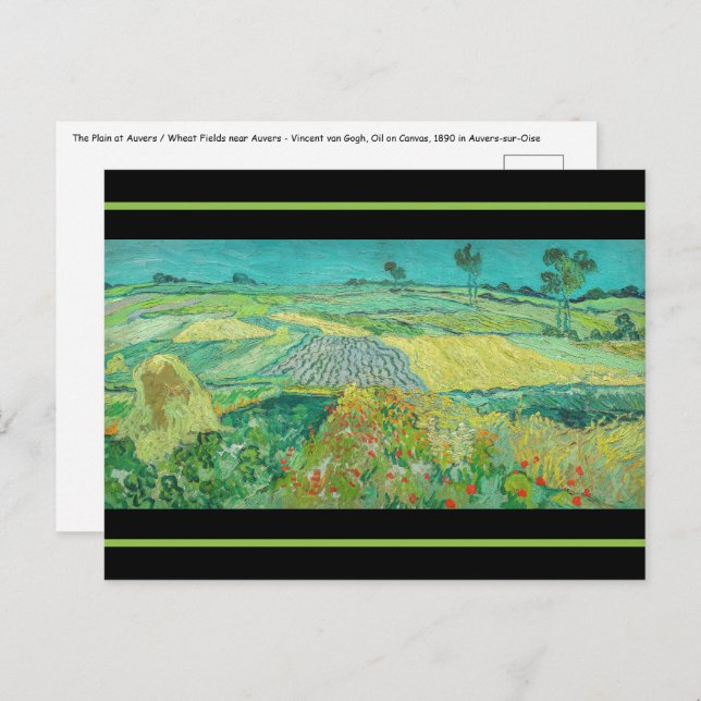 Vincent van Gogh - Wheat Fields near Auvers Postcard (Front/Back)