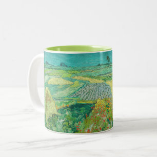 Vincent van Gogh - Wheat Fields near Auvers Two-Tone Coffee Mug