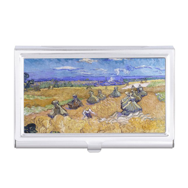 Vincent van Gogh - Wheat Stacks with Reapers Business Card Case (Front)