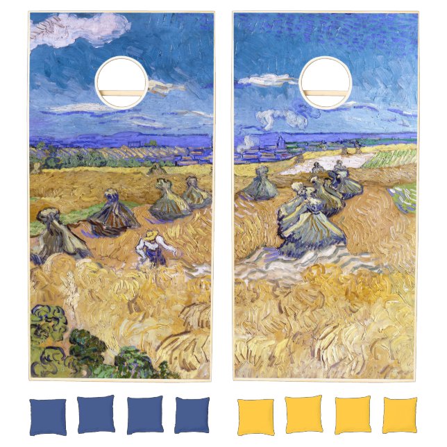 Vincent van Gogh - Wheat Stacks with Reapers Cornhole Set (Set)