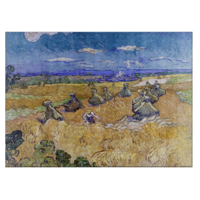 Vincent van Gogh - Wheat Stacks with Reapers Cutting Board (Front)