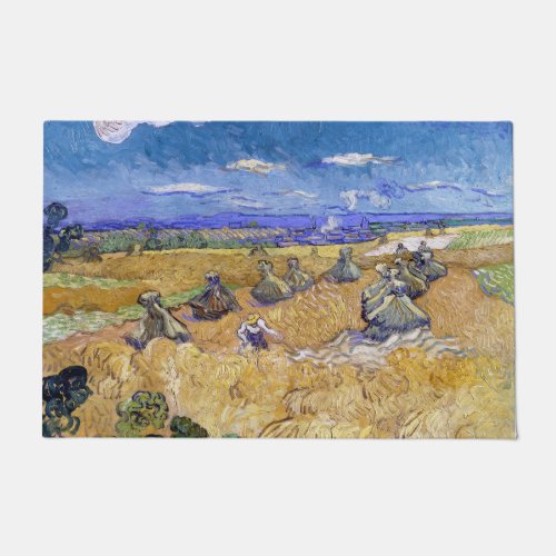 Vincent van Gogh _ Wheat Stacks with Reapers Doormat