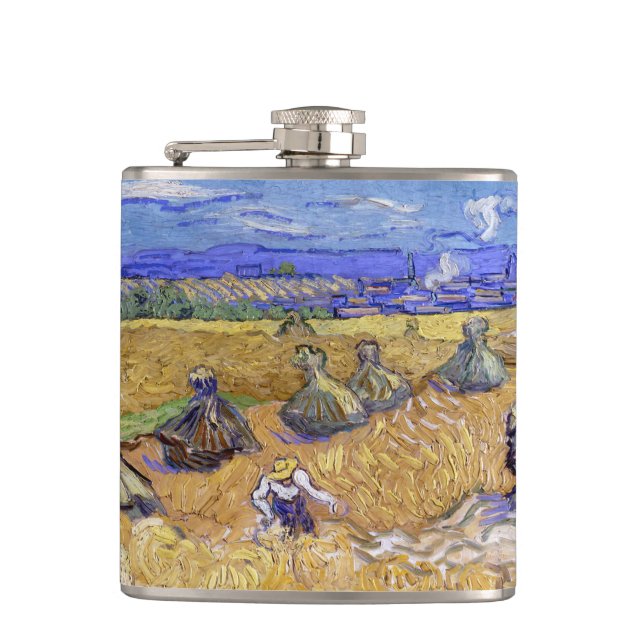 Vincent van Gogh - Wheat Stacks with Reapers Flask (Front)