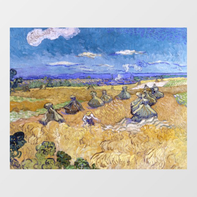 Vincent van Gogh - Wheat Stacks with Reapers Floor Decals (Front)