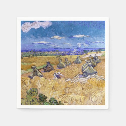 Vincent van Gogh _ Wheat Stacks with Reapers Napkins