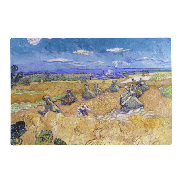 Vincent van Gogh - Wheat Stacks with Reapers Placemat (Front)