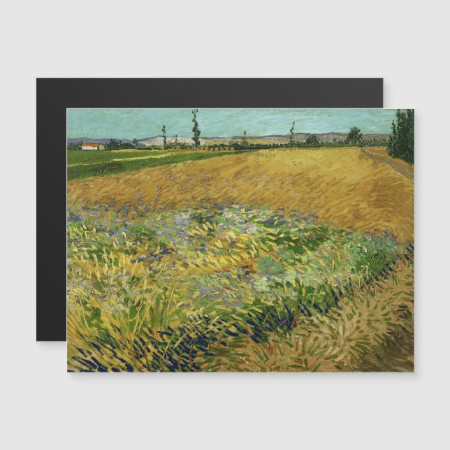 Vincent Van Gogh, Wheatfield, Korenveld Magnetic Invitation (Front/Back)