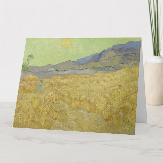 Vincent Van Gogh, Wheatfield With A Reaper Card (Front)