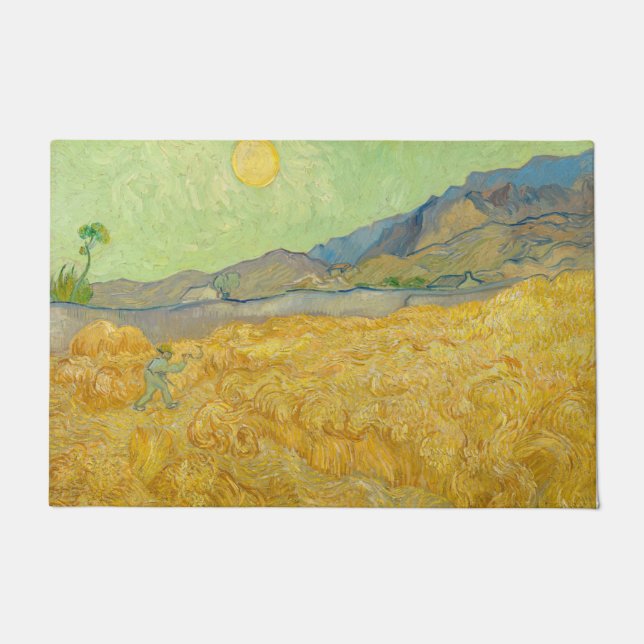 Vincent van Gogh - Wheatfield with a Reaper Doormat (Front)