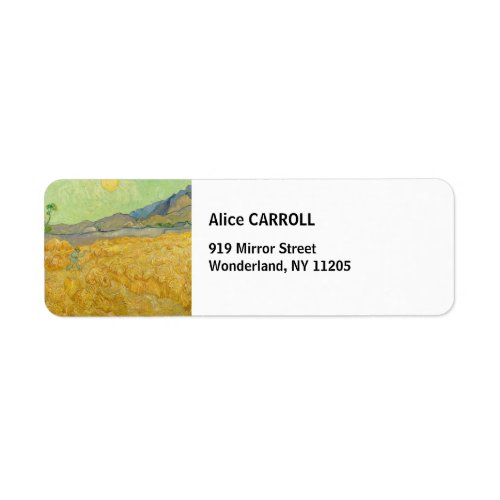 Vincent van Gogh _ Wheatfield with a Reaper Label