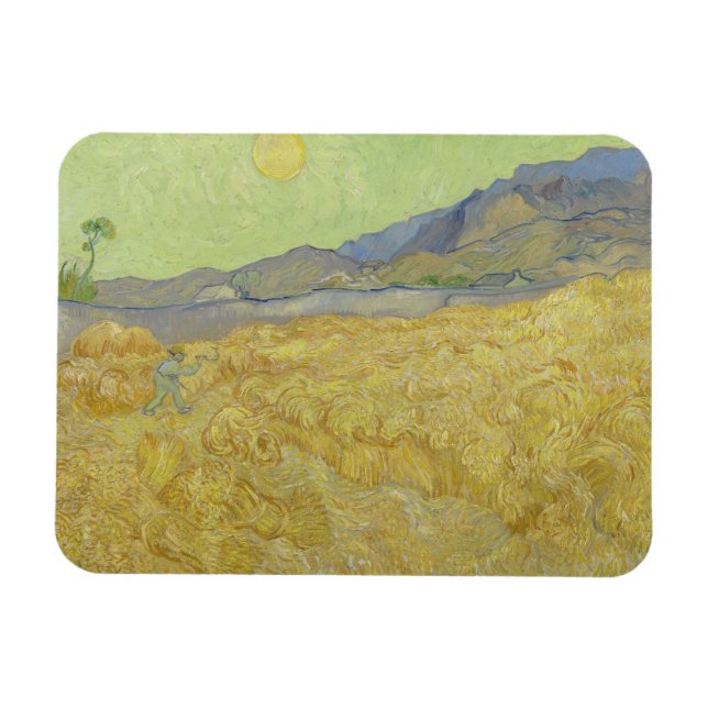 Vincent Van Gogh, Wheatfield With A Reaper Magnet (Horizontal)