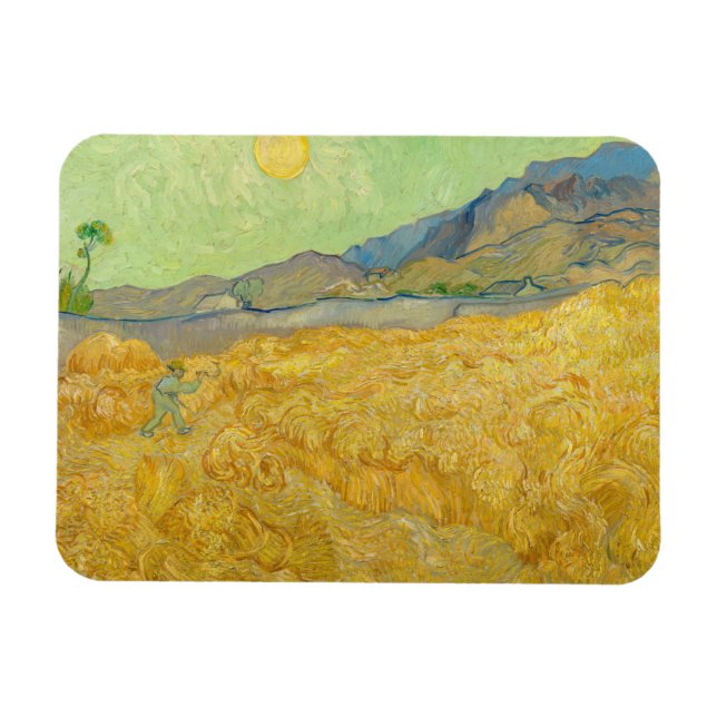 Vincent van Gogh - Wheatfield with a Reaper Magnet (Horizontal)