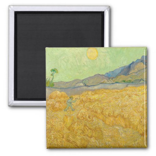 Vincent van Gogh _ Wheatfield with a Reaper Magnet