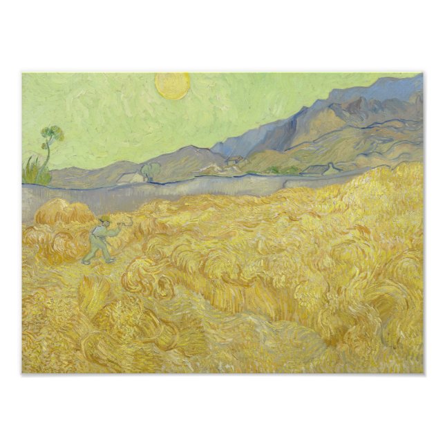 Vincent van Gogh - Wheatfield with a Reaper Photo Print (Front)