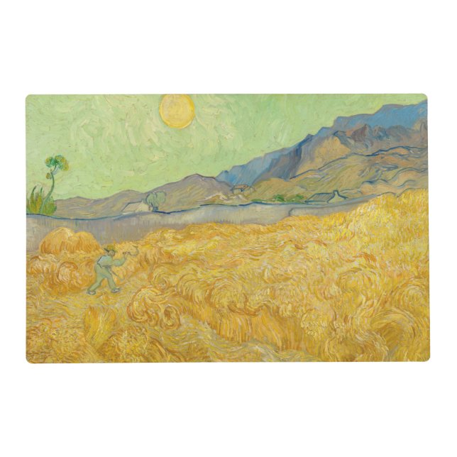 Vincent van Gogh - Wheatfield with a Reaper Placemat (Front)
