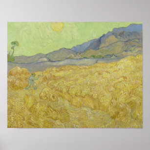 Vincent van Gogh - Wheatfield with a Reaper Poster