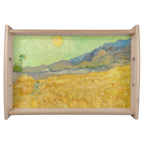 Vincent van Gogh _ Wheatfield with a Reaper Serving Tray