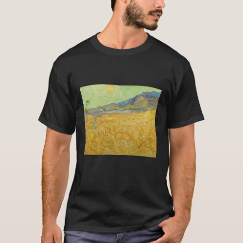 Vincent van Gogh _ Wheatfield with a Reaper T_Shirt