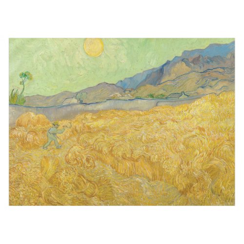 Vincent van Gogh _ Wheatfield with a Reaper Tablecloth