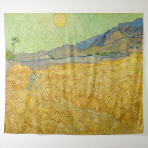 Vincent van Gogh _ Wheatfield with a Reaper Tapestry