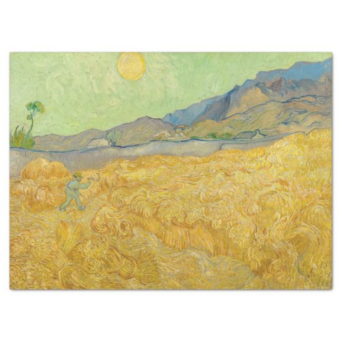 Vincent van Gogh _ Wheatfield with a Reaper Tissue Paper