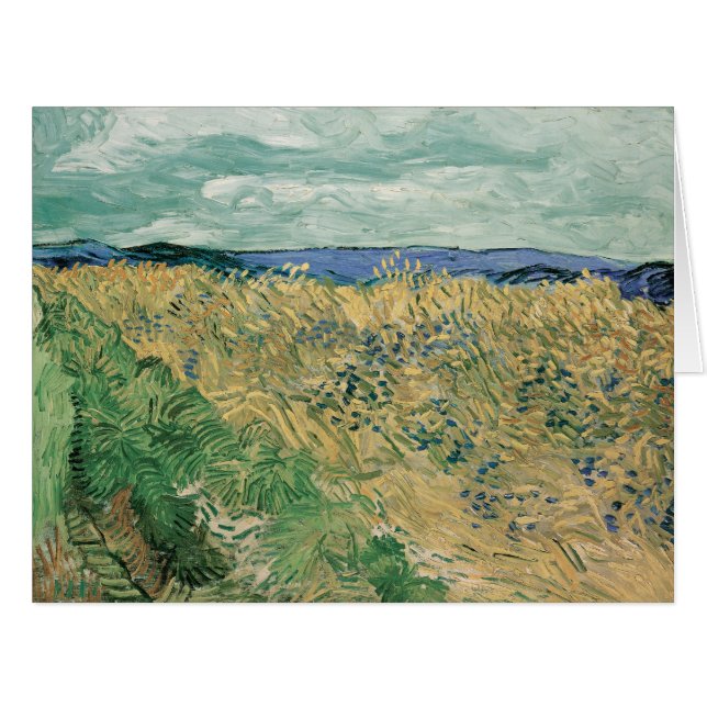 Vincent Van Gogh, Wheatfield With Cornflowers Cards (Front Horizontal)