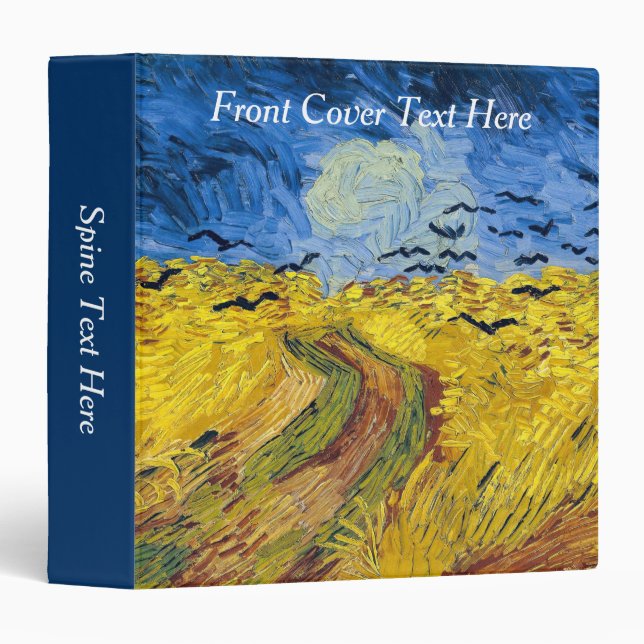 Vincent van Gogh - Wheatfield with Crows 3 Ring Binder (Front/Spine)