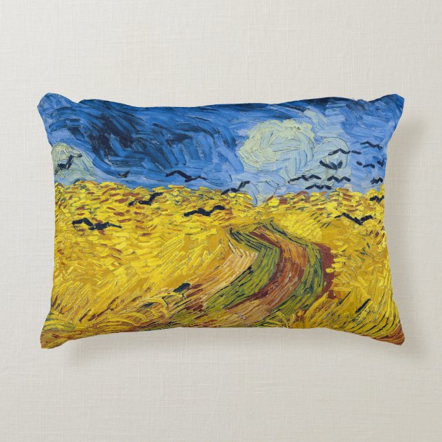 Vincent van Gogh - Wheatfield with Crows Accent Pillow (Front)