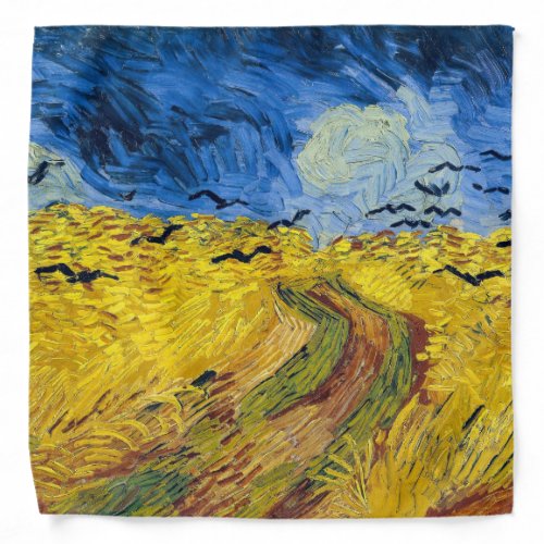 Vincent van Gogh _ Wheatfield with Crows Bandana