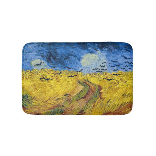 Vincent van Gogh _ Wheatfield with Crows Bath Mat