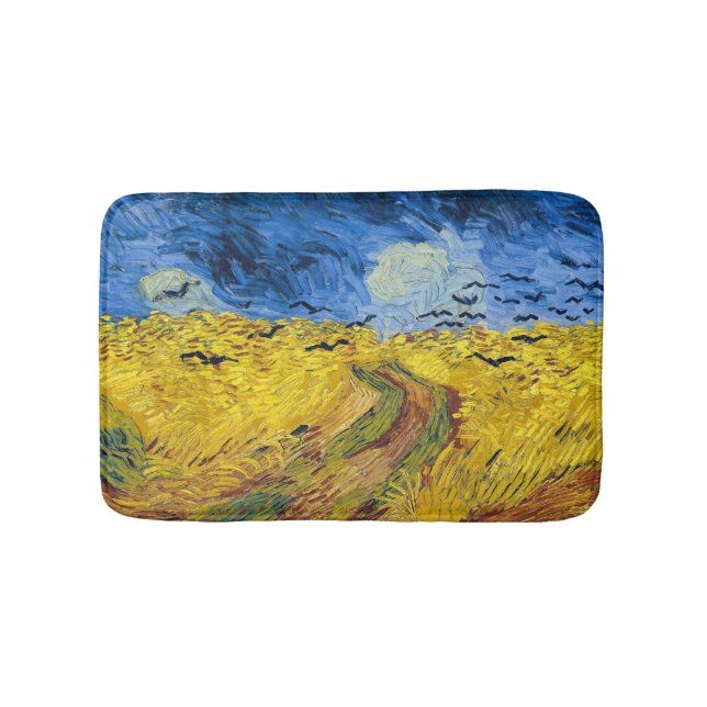 Vincent van Gogh - Wheatfield with Crows Bath Mat (Front)